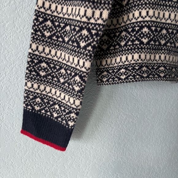 NWT Brooks Brothers Fair Isle Merino Cropped Open Cardigan New - Picture 3 of 10
